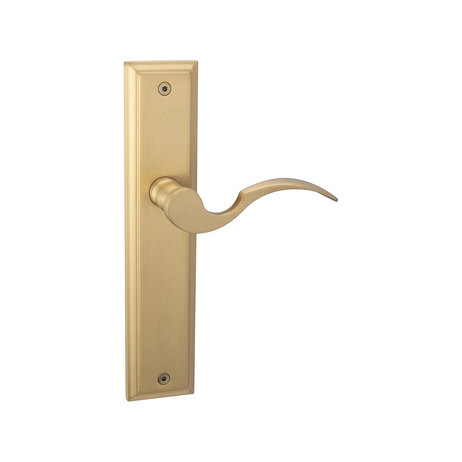 Flutto Passage Classic Square Long Plate SB BP in Satin Brass