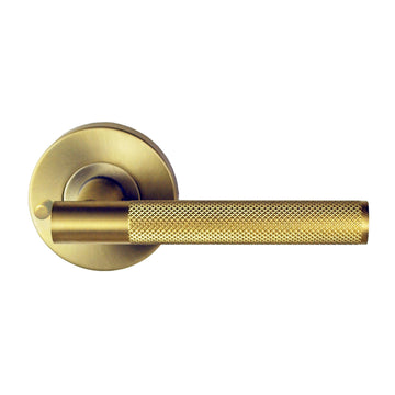 Domici knurledPassage setBox packLatch IncludedSB in Satin Brass