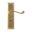 Lever Latch Privacy Bathroom lock PVD PB 200x50mm in Satin Brass PVD