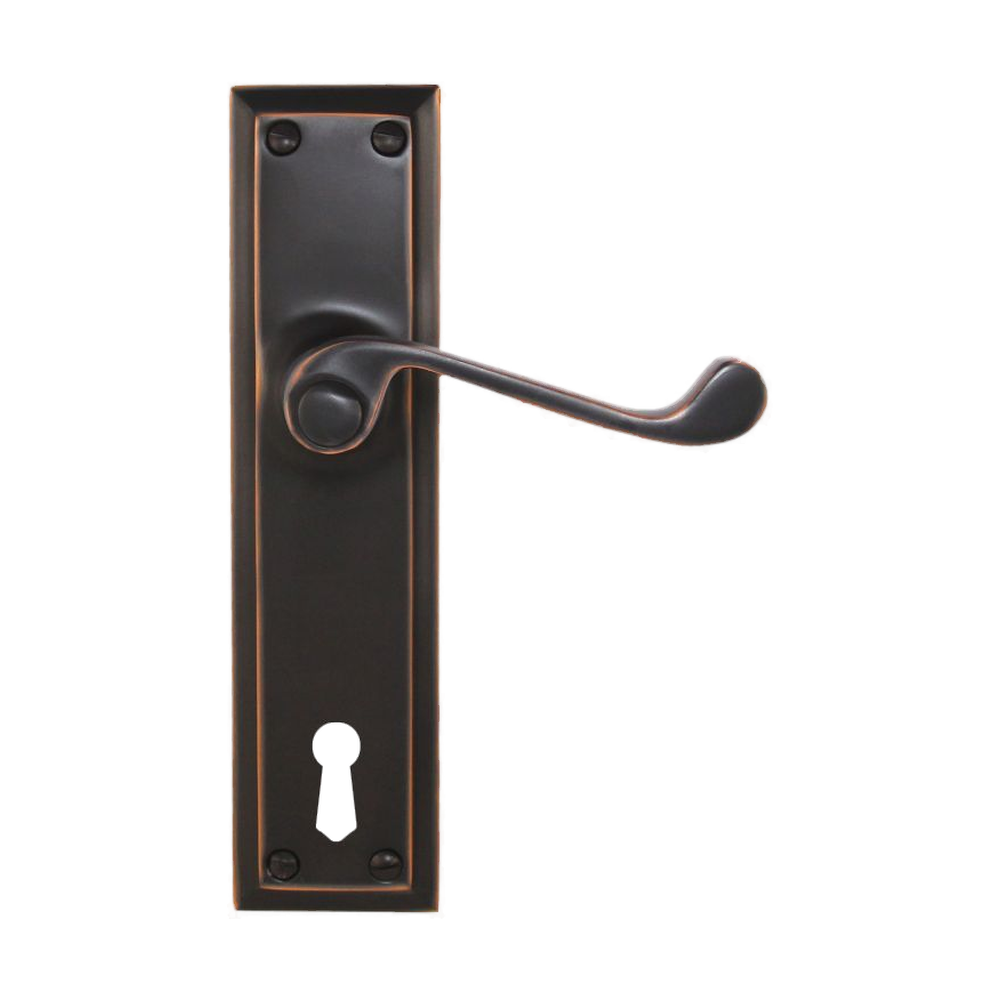 Lever Latch (CC 57mm) ATQ 200x50mm in Antique Copper