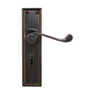 Lever Latch Privacy Lock ATQ 200x50mm in Antique Copper