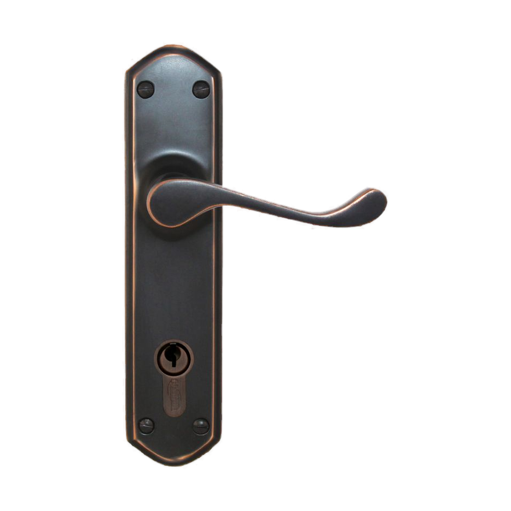 Lever Latch (CC 85mm) ATQ 200x48mm in Antique Copper