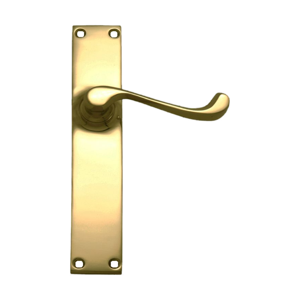 Lever Latch Passage Set PB 200x36mm in Polished Brass