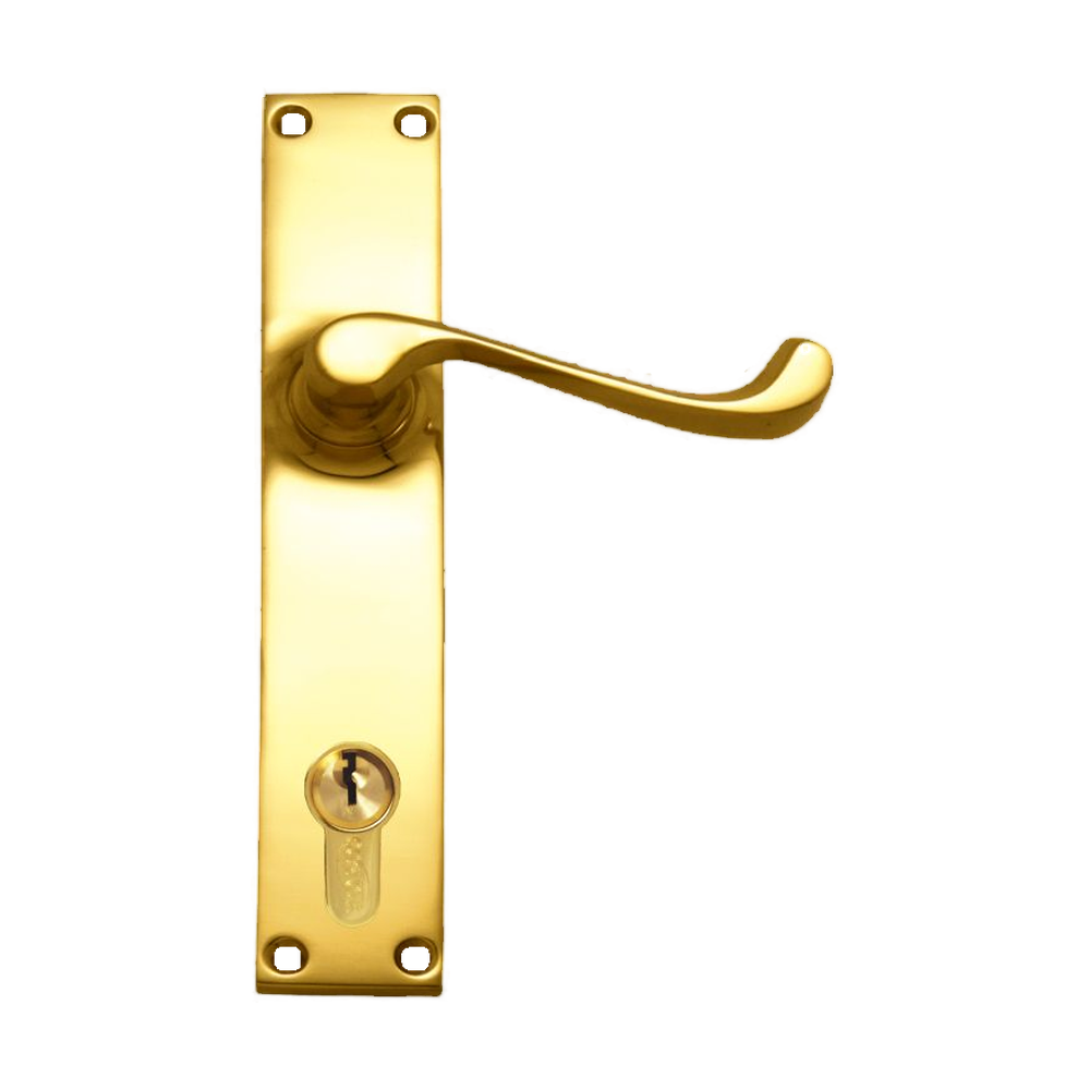 Lever Latch (CC 85mm) PB 200x36mm in Polished Brass