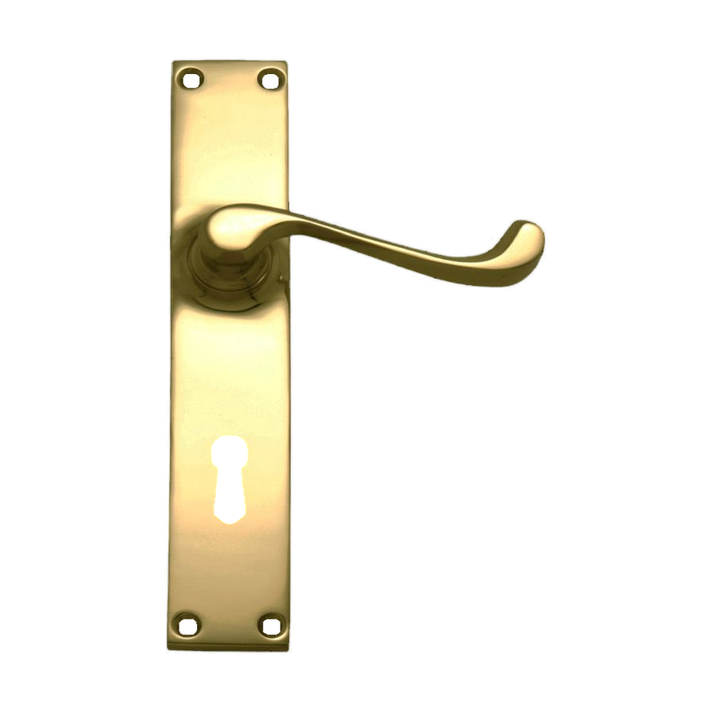 Lever Latch (CC 57mm) PB 200x36mm in Polished Brass