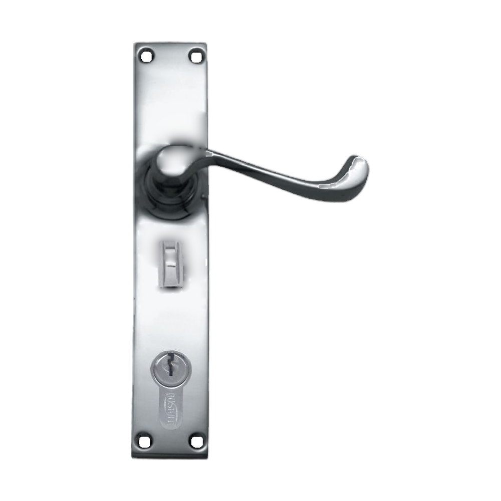 Lever Latch  punched to suit myLOCK CP 200x36mm in Polished Chrome