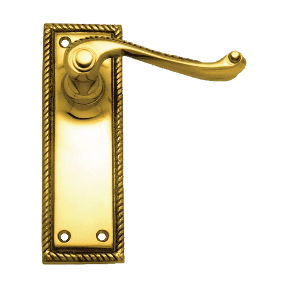Lever Latch Passage Set PB 152x50mm in Polished Brass