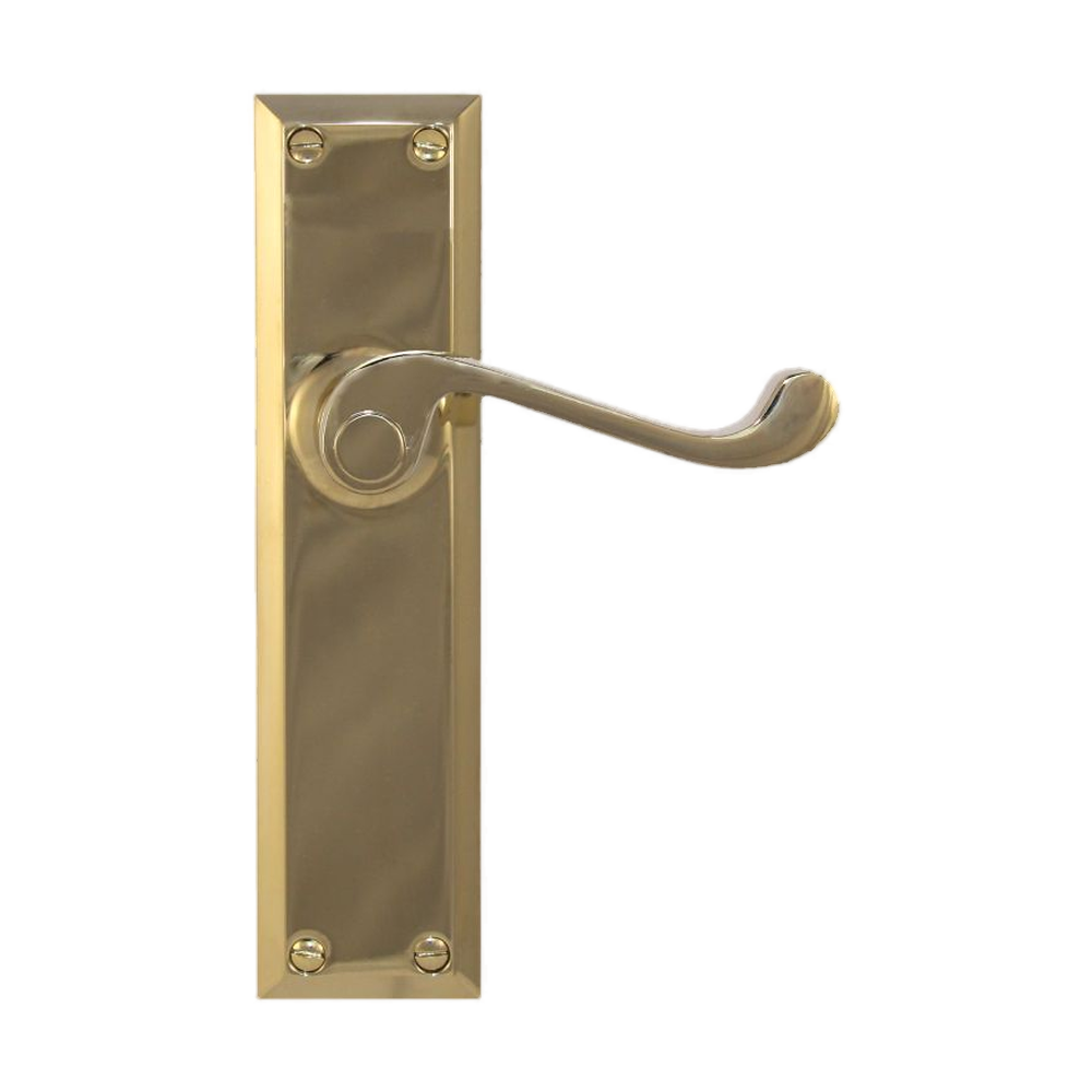 Lever Latch Passage Set (Forged Virgin Brass) PB 200x50mm in Polished Brass