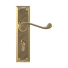 Lever Latch (CC 47.6mm) PB 200x50mm in Polished Brass