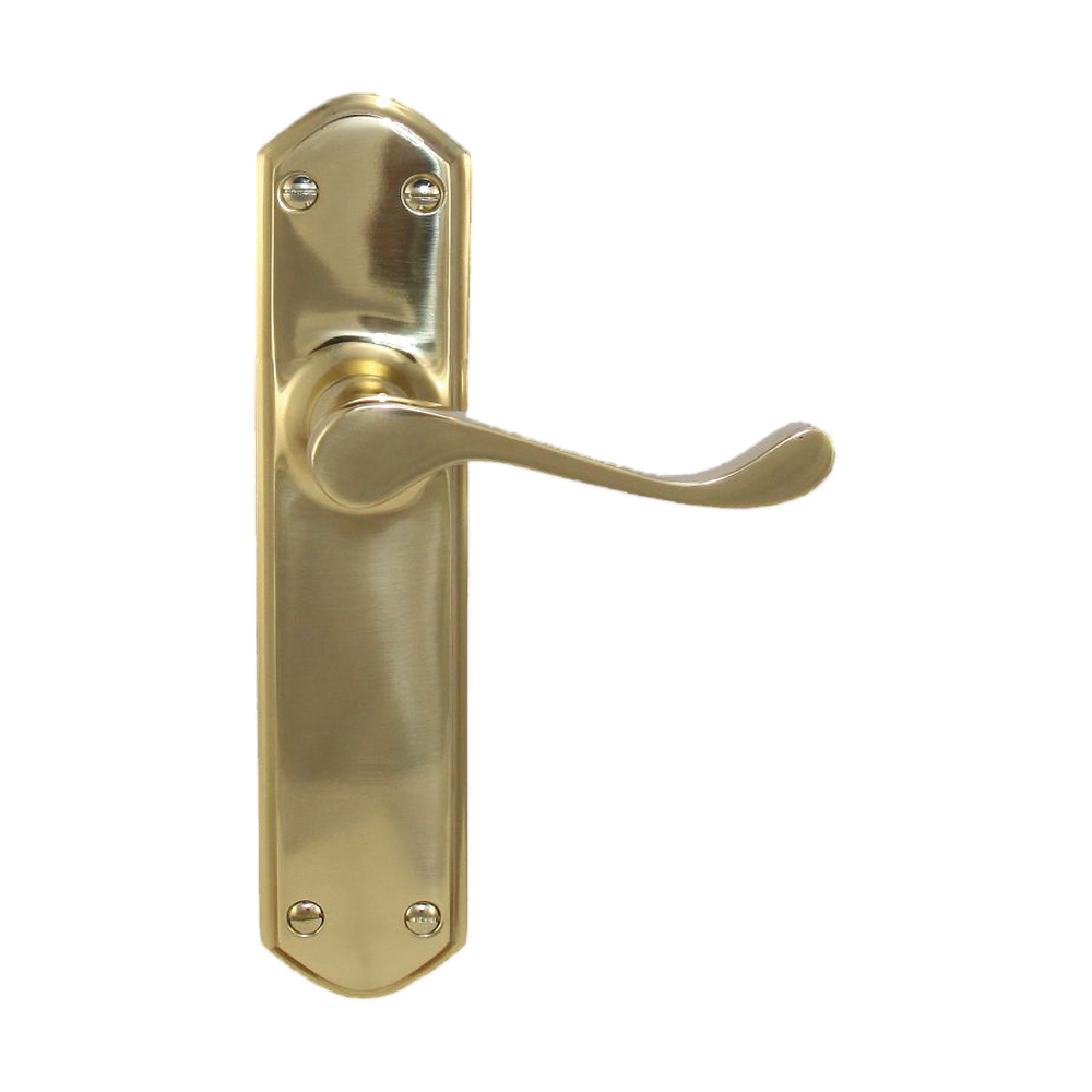 Lever Latch Passage Set PB 200x48mm in Polished Brass