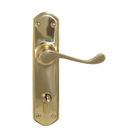 Lever Latch (CC 85mm) PB 200x48mm in Polished Brass