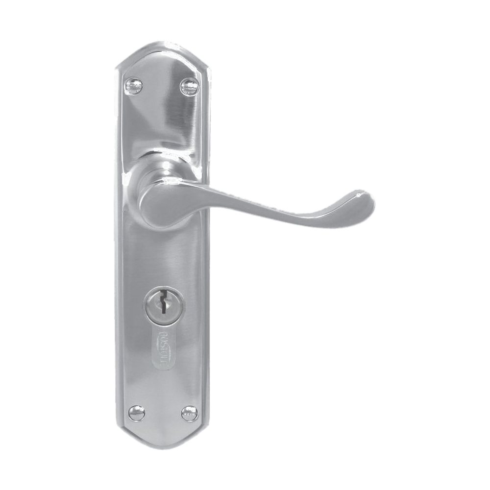 Lever Latch  (CC 47.6mm) SC 200x48mm in Satin Chrome