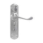 Lever Latch  punched to suit myLOCK SC 200x48mm in Satin Chrome