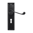 Lever Entrance Set Skeleton Key Black 200x50mm in Black