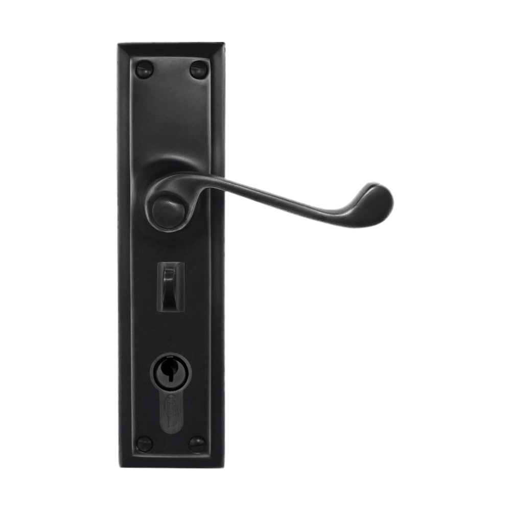 Lever Entrance Set myLOCK Black 200x50mm in Black