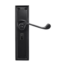 Lever Latch Privacy Set Black 200x50mm in Black