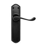 Lever Latch Passage Set Black 200x48mm in Matt Black