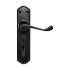 Lever Entrance Set myLOCK Black 200x48mm in Matt Black
