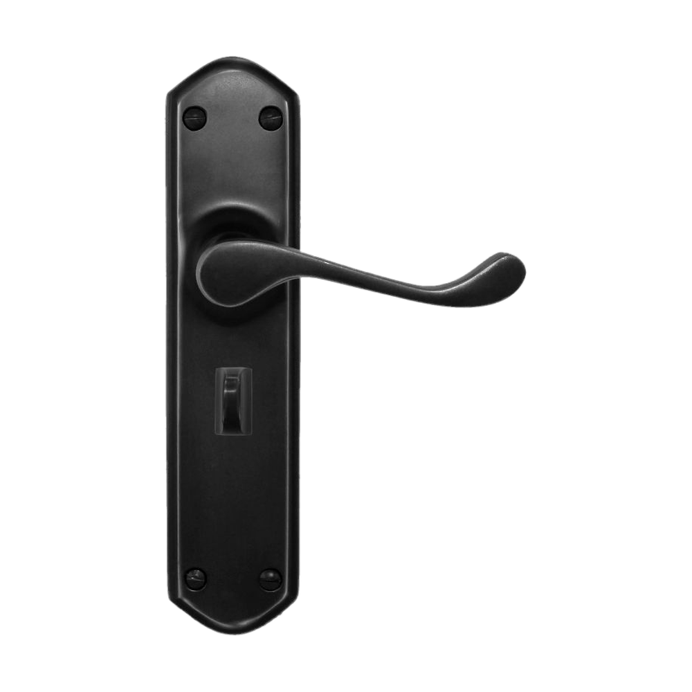 Lever Latch Privacy Set Black 200x48mm in Matt Black