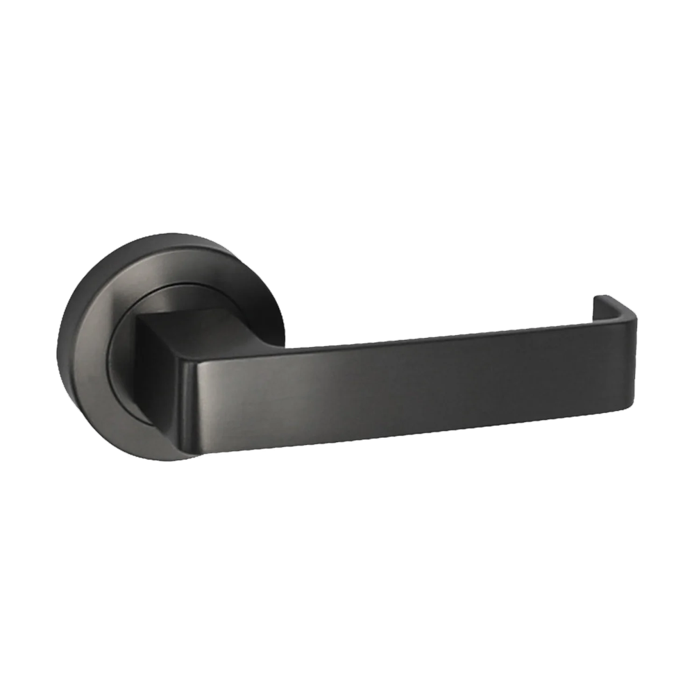 Architectural Lever 316SS Graphite Satin Gunmetal Grey 52mm in Graphite PVD