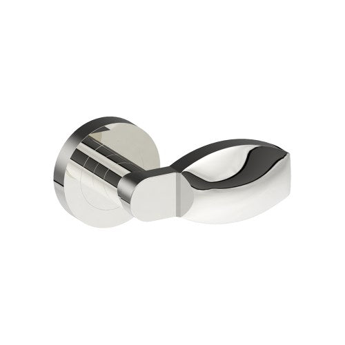 ASH Door Handles on Ø52mm Rose (Latch/Lock Sold Separately) in Polished Stainless