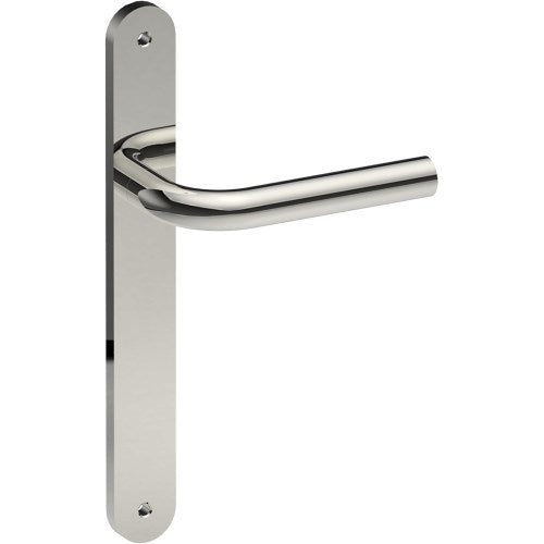 CAPRI Door Handle on B01 INTERNAL European Standard Backplate, Visible Fixing (Half Set) in Polished Stainless Steel