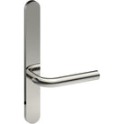 CAPRI Door Handle on B01 EXTERNAL Australian Standard Backplate, Concealed Fixing (Half Set) in Polished Stainless Steel