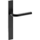 CAPRI Door Handle on B02 EXTERNAL European Standard Backplate, Concealed Fixing (Half Set) in Black Teflon