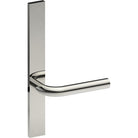 CAPRI Door Handle on B02 EXTERNAL Australian Standard Backplate, Concealed Fixing (Half Set) in Polished Stainless Steel