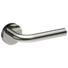 Stylish stainless steel Capri door handles by Style Finish Doorware, featuring sleek design and modern hardware for interior doors.