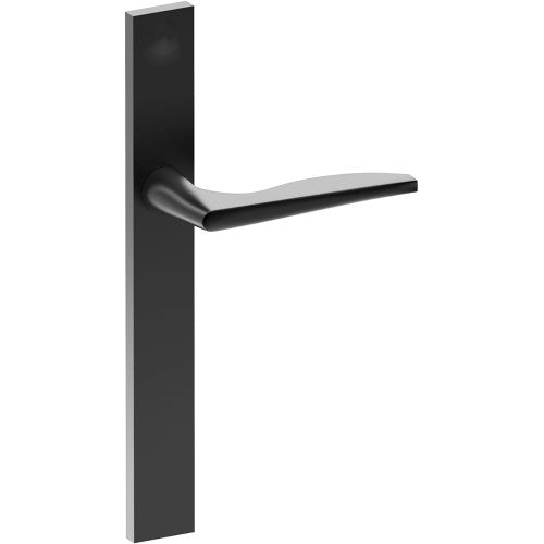 CASTILE Door Handle on B02 EXTERNAL European Standard Backplate, Concealed Fixing (Half Set) in Black Teflon