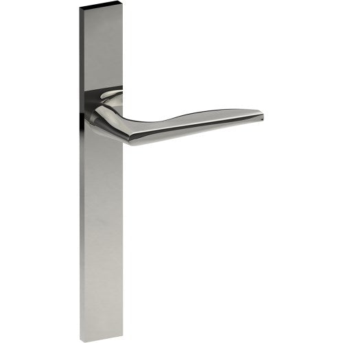 CASTILE Door Handle on B02 EXTERNAL European Standard Backplate, Concealed Fixing (Half Set) in Polished Stainless Steel