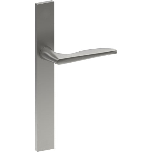 CASTILE Door Handle on B02 EXTERNAL European Standard Backplate, Concealed Fixing (Half Set) in Satin Stainless