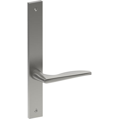 CASTILE Door Handle on B02 INTERNAL Australian Standard Backplate, Visible Fixing (Half Set) in Satin Stainless