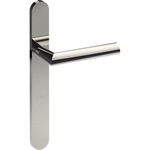 COMO Door Handle on B01 EXTERNAL European Standard Backplate, Concealed Fixing (Half Set) in Polished Stainless Steel