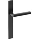 COMO Door Handle on B02 EXTERNAL European Standard Backplate, Concealed Fixing (Half Set) in Black Teflon