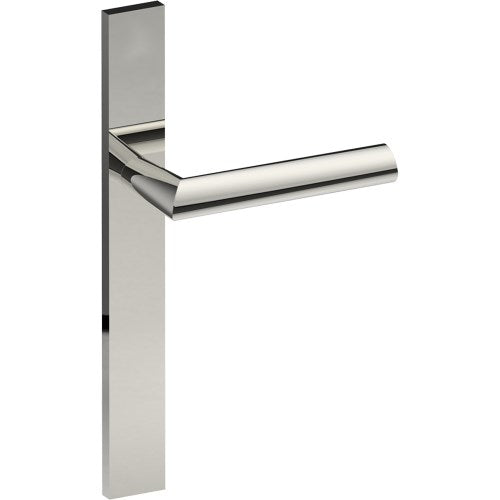 COMO Door Handle on B02 EXTERNAL European Standard Backplate, Concealed Fixing (Half Set) in Polished Stainless Steel
