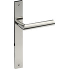 COMO Door Handle on B02 INTERNAL European Standard Backplate, Visible Fixing (Half Set) in Polished Stainless Steel