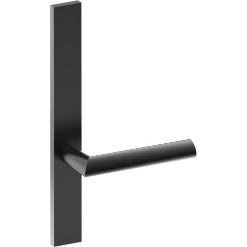 COMO Door Handle on B02 EXTERNAL Australian Standard Backplate, Concealed Fixing (Half Set) in Black Teflon