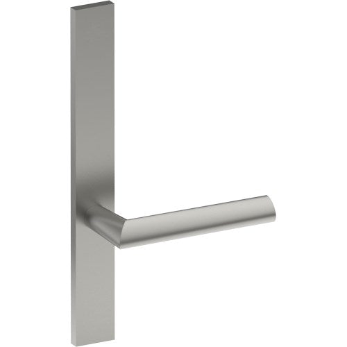 COMO Door Handle on B02 EXTERNAL Australian Standard Backplate, Concealed Fixing (Half Set) in Satin Stainless