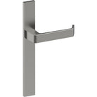 DIJON Door Handle on B02 EXTERNAL European Standard Backplate, Concealed Fixing (Half Set) in Satin Stainless