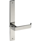 DIJON Door Handle on B02 INTERNAL Australian Standard Backplate, Visible Fixing (Half Set) in Polished Stainless Steel