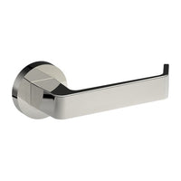 Stylish stainless steel Dijon door handle by Style Finish Doorware mounted on a door.