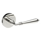 ELEGANTE Door Handles on Ø65mm Rose (Latch/Lock Sold Seperately) in Polished Stainless Steel