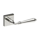 ELEGANTE Door Handles on Square Rose Concealed Fix Rose (Latch/Lock Sold Seperately) in Polished Stainless Steel