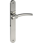 LAGUNA Door Handle on B01 INTERNAL European Standard Backplate, Visible Fixing (Half Set)  in Polished Stainless