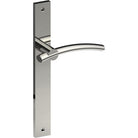 LAGUNA Door Handle on B02 INTERNAL European Standard Backplate, Visible Fixing (Half Set)  in Polished Stainless
