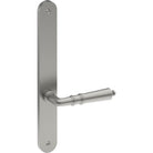 LATINA Door Handle on B01 INTERNAL Australian Standard Backplate, Visible Fixing (Half Set) in Satin Stainless