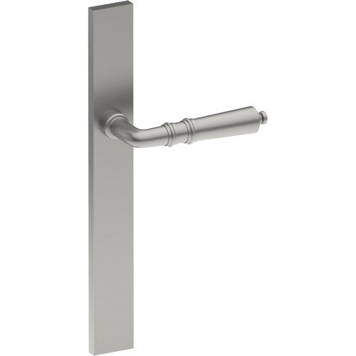 LATINA Door Handle on B02 EXTERNAL European Standard Backplate, Concealed Fixing (Half Set) in Satin Stainless