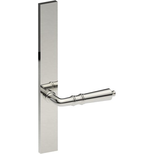 LATINA Door Handle on B02 EXTERNAL Australian Standard Backplate, Concealed Fixing (Half Set) in Polished Stainless Steel